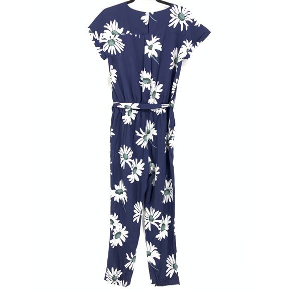 Isani For Target Jumpsuit Women's Size Small Daisy Floral Print Navy White NEW - Picture 2 of 7